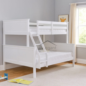 Frontpage: Luna Single + Double Bunk Bed – White