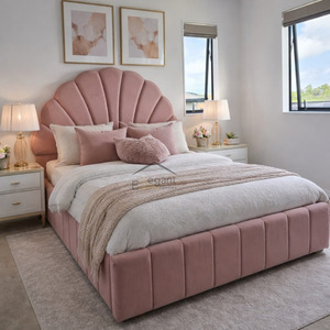 Queen Bed Base: Blossom Shell Bed – NZ Made Velvet Bed Frame