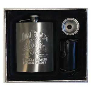 Hip flask set jim beam