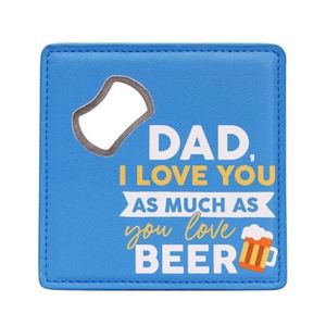 Beer bottle opener coaster