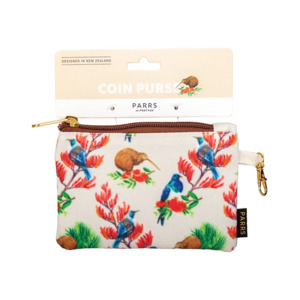 Products: Coin purse bird flower beige