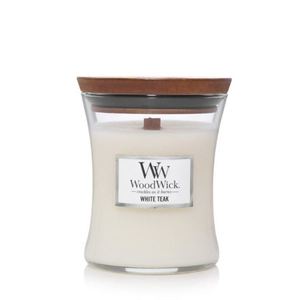 Woodwick white teak medium