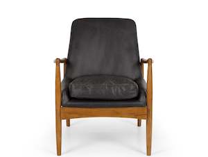 DUNE ARMCHAIR "BLACK LEATHER"
