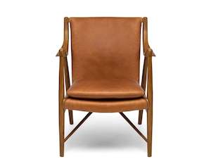 Armchairs: MADRID ARMCHAIR "COGNAC LEATHER"