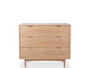 Tallboys Chests: MADRID 3 DRAWER CHEST "NATURAL OAK"