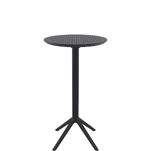 SKY ROUND OUTDOOR FOLDING BAR LEANER "BLACK"