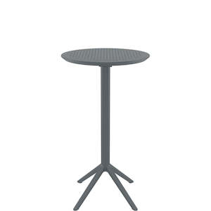 SKY ROUND OUTDOOR FOLDING BAR LEANER "CHARCOAL"