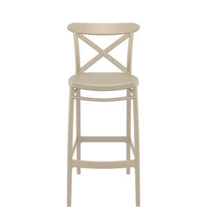 Siesta Cross Bar Stool 75cm: SIESTA CROSS BAR STOOL 75cm "TAUPE" (x4)