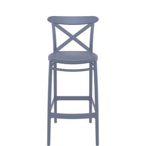 Siesta Cross Bar Stool 75cm: SIESTA CROSS BAR STOOL 75cm "DARK GREY" (x4)