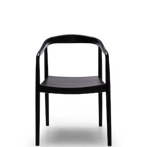 Wooden Chairs: RIVA WOODEN ARMCHAIR "BLACK TEAK"