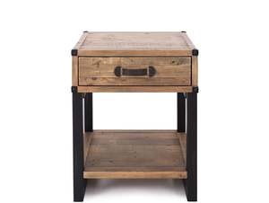 Wooden Lamp Tables: FORGED WOODEN LAMP TABLE