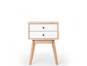 CANBERRA WOODEN LAMP TABLE "WHITE/NATURAL"
