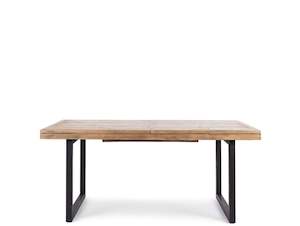 Wooden Dining Tables: FORGED EXTENDABLE WOODEN DINING TABLE 183 - 244cm