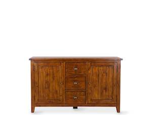 RUSTIC 3 DRAWER WOODEN SIDEBOARD