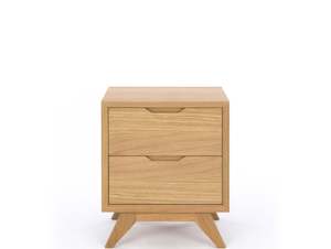 Wooden Bedside Tables: VENICE 2 DRAWER WOODEN BEDSIDE TABLE