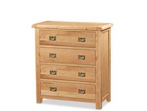 SOLSBURY 4 DRAWER WOODEN CHEST "NATURAL OAK"