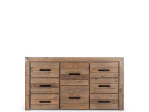 RELIC 8 DRAWER WOODEN DRESSER