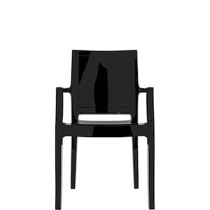 SIESTA ARTHUR ARMCHAIR "GLOSS BLACK" (x4)