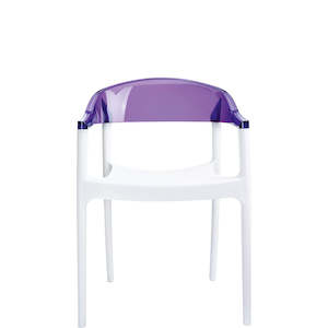 SIESTA CARMEN ARMCHAIR "WHITE/VIOLET" (x4)