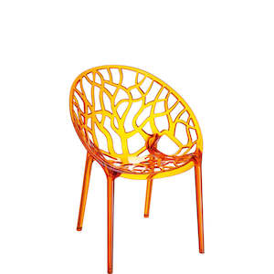 SIESTA CRYSTAL CHAIR "ORANGE TRANSPARENT" (x4)