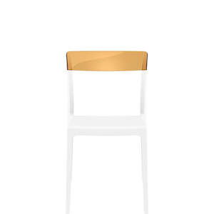 SIESTA FLASH CHAIR "WHITE/AMBER" (x4)