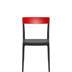 SIESTA FLASH CHAIR "BLACK/RED" (x4)