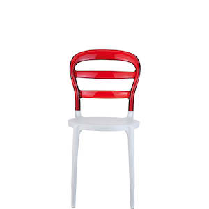 SIESTA MISS BIBI CHAIR "WHITE/RED" (x4)