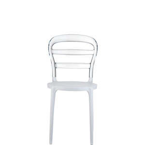 Siesta Miss Bibi Chair: SIESTA MISS BIBI CHAIR "WHITE/CLEAR" (x4)