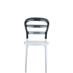 Siesta Miss Bibi Chair: SIESTA MISS BIBI CHAIR "WHITE/BLACK" (x4)