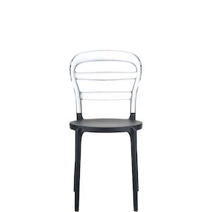 Siesta Miss Bibi Chair: SIESTA MISS BIBI CHAIR "BLACK/CLEAR" (x4)