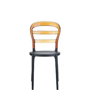 Siesta Miss Bibi Chair: SIESTA MISS BIBI CHAIR "BLACK/AMBER" (x4)