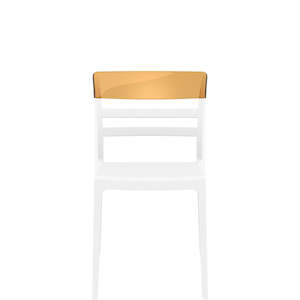 SIESTA MOON CHAIR "WHITE/AMBER" (x4)