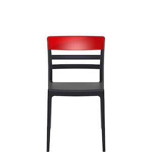 SIESTA MOON CHAIR "BLACK/RED" (x4)