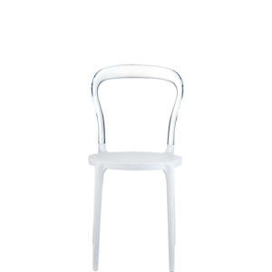 Siesta Mr Bobo Chair: SIESTA MR BOBO CHAIR "WHITE/CLEAR" (x4)