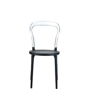 SIESTA MR BOBO CHAIR "BLACK/CLEAR" (x4)