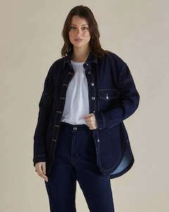 Betty Basics Cherry Denim Shirt | Ink Smoke