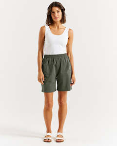 Clothing Betty: Betty Basics Harvard Shorts | Khaki