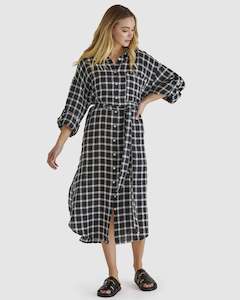 Clothing Sass: SASS Beau Shirt Dress | Black Check