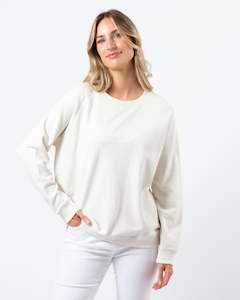 Stella + Gemma Classic Sweater | Cream Logo