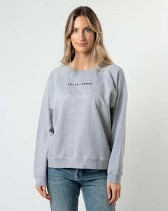 Stella + Gemma Everyday Sweater | Grey with Painted Black Logo