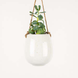 Giftsandhome Home Decor: Trade Aid White Ceramic Hanging Planter