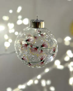 Stellar Lights Pohutukawa Glass Bauble
