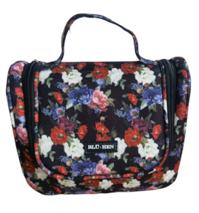 Artico Bluhen - Black Floral Toiletry Bag