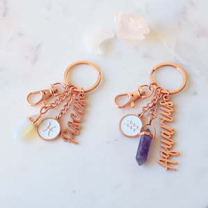 Jewellery Accessories Bags Bag Accessories: Mystique Star sign Coloured Crystal Keychain