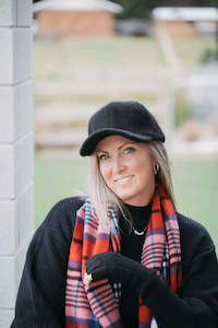 Stilen Lumi Wool Scarf | Red Plaid