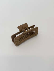 Jewellery Accessories Hats Hair Accessories: Stella + Gemma Hair Grip | Matt Quilted Espresso