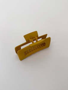 Jewellery Accessories Hats Hair Accessories: Stella + Gemma Hair Grip - Matt Rectangle Medium Mustard