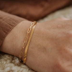 Bracelets: Katy B Large Paperclip Chain Bracelet