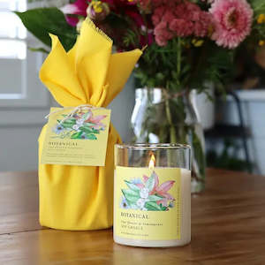 Candles: Botanical New Zealand Soy Candle - Lime flower & Lemongrass