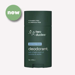 Deodorant Lip Care: Two Dudes Men's Aluminium Free Deodorant | Coconut Rush